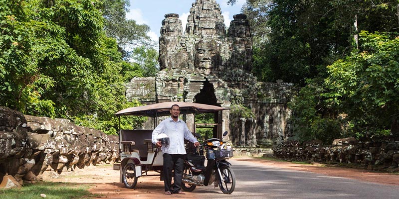 Remork moto in Cambodia - transportation in cambodia